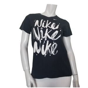 The Nike Tee  JRS Medium Athletic Cut Black & White T Shirt
